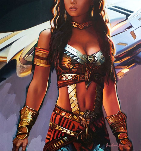 Артемида.  Художник Анна Гречина. Живопись, масло.