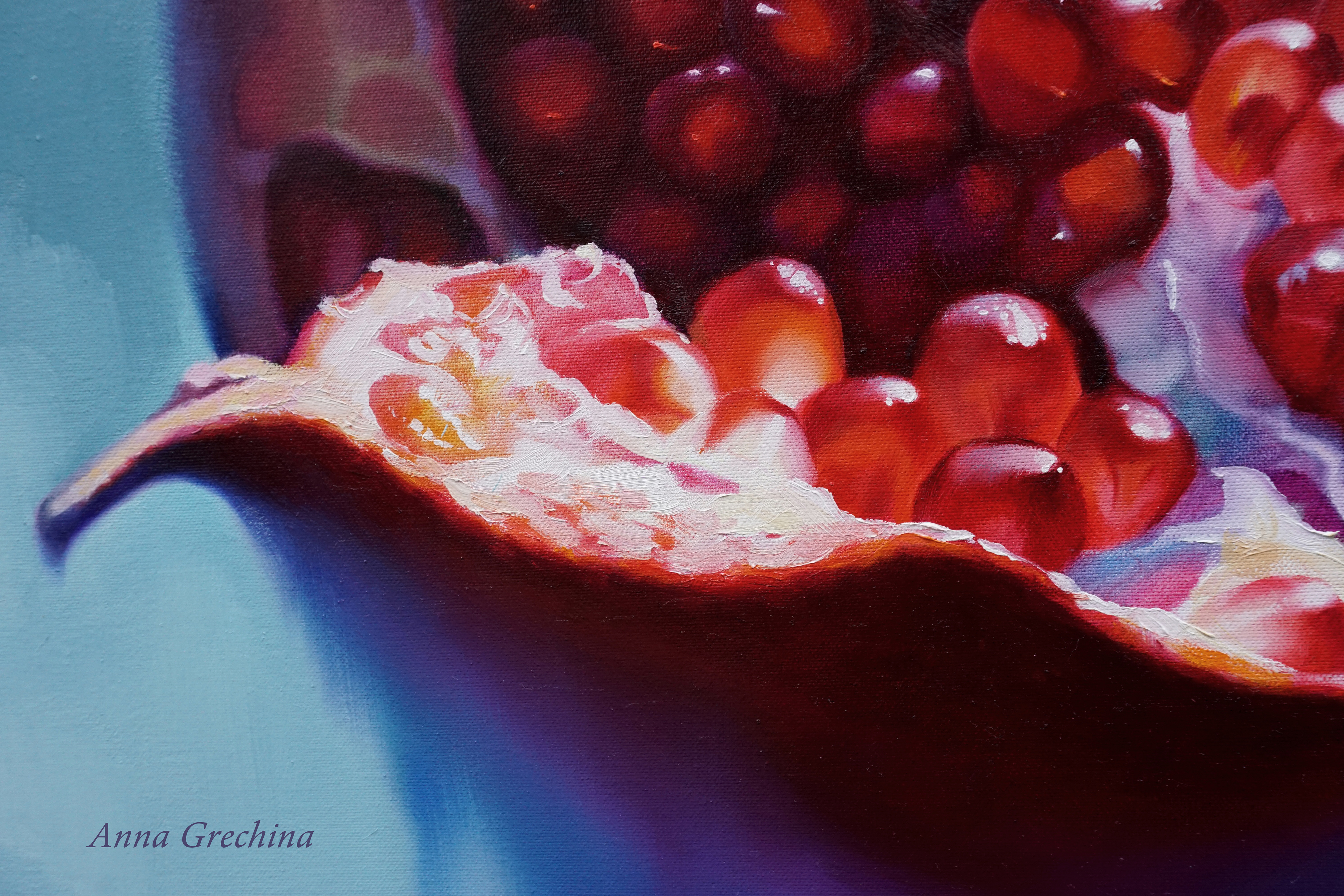 Still life "Pomegranate dreams". Artist Anna Grechina. Painting.