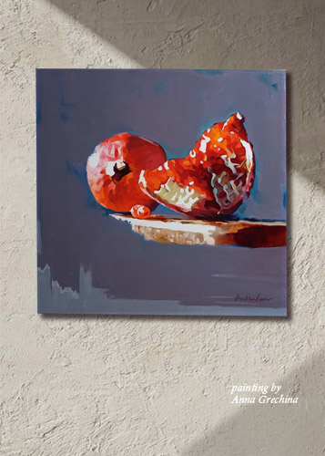 Небо граната. Живопись, масло. Художник Анна Гречина.