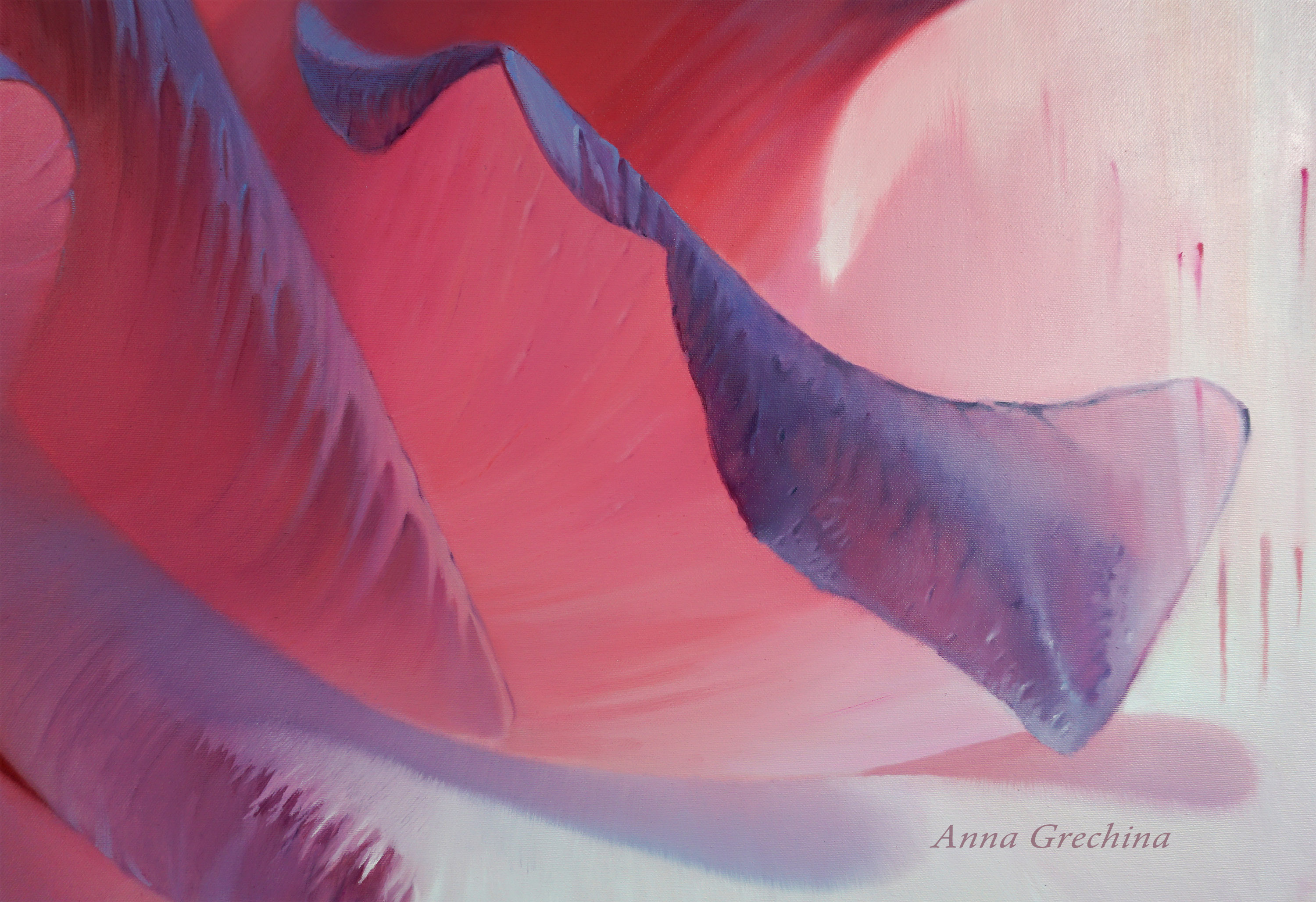 "Pink morning". Still-life. Artist Anna Grechina, painting.