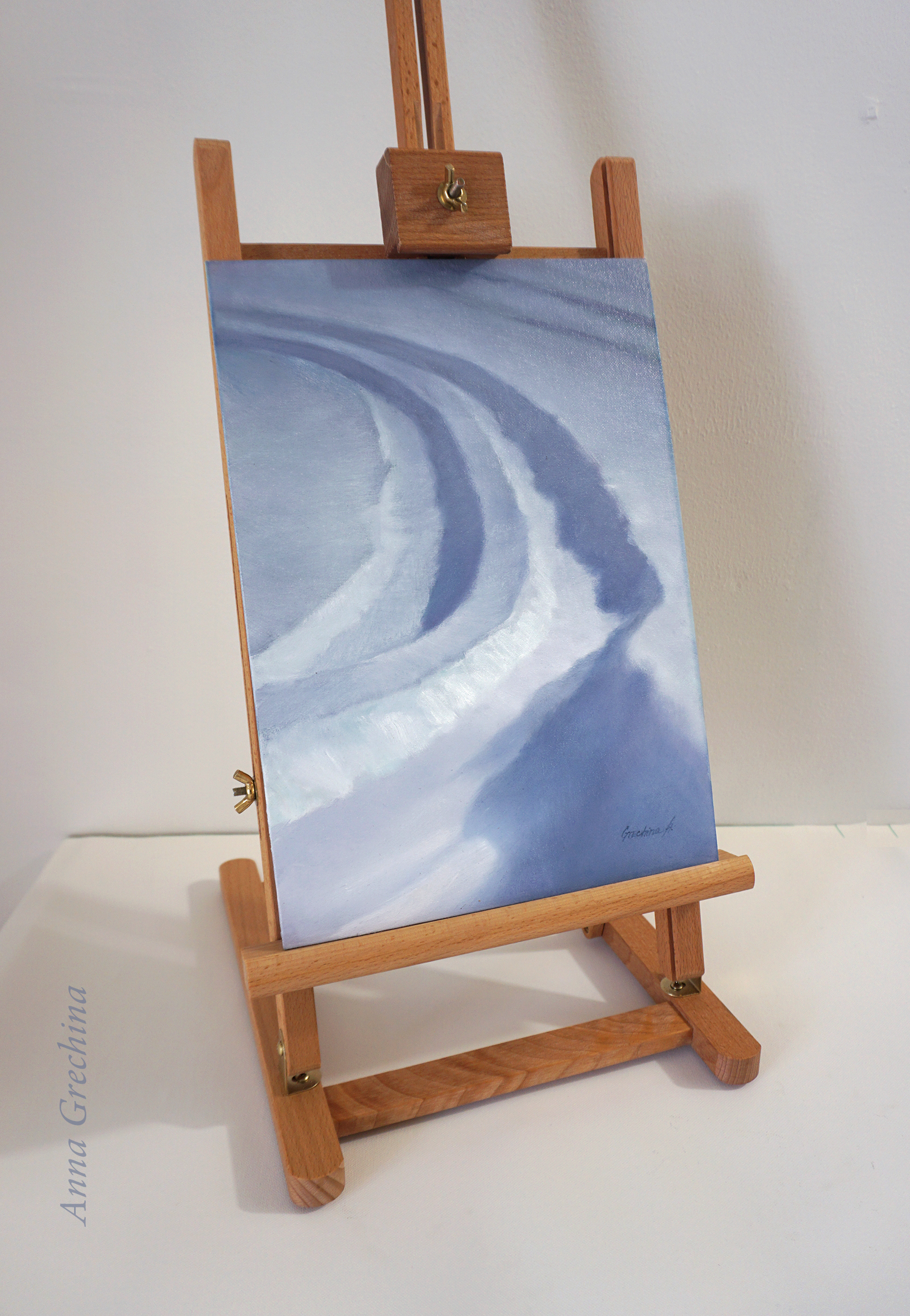 Grechina Anna painting, landscape "Snow Way"
