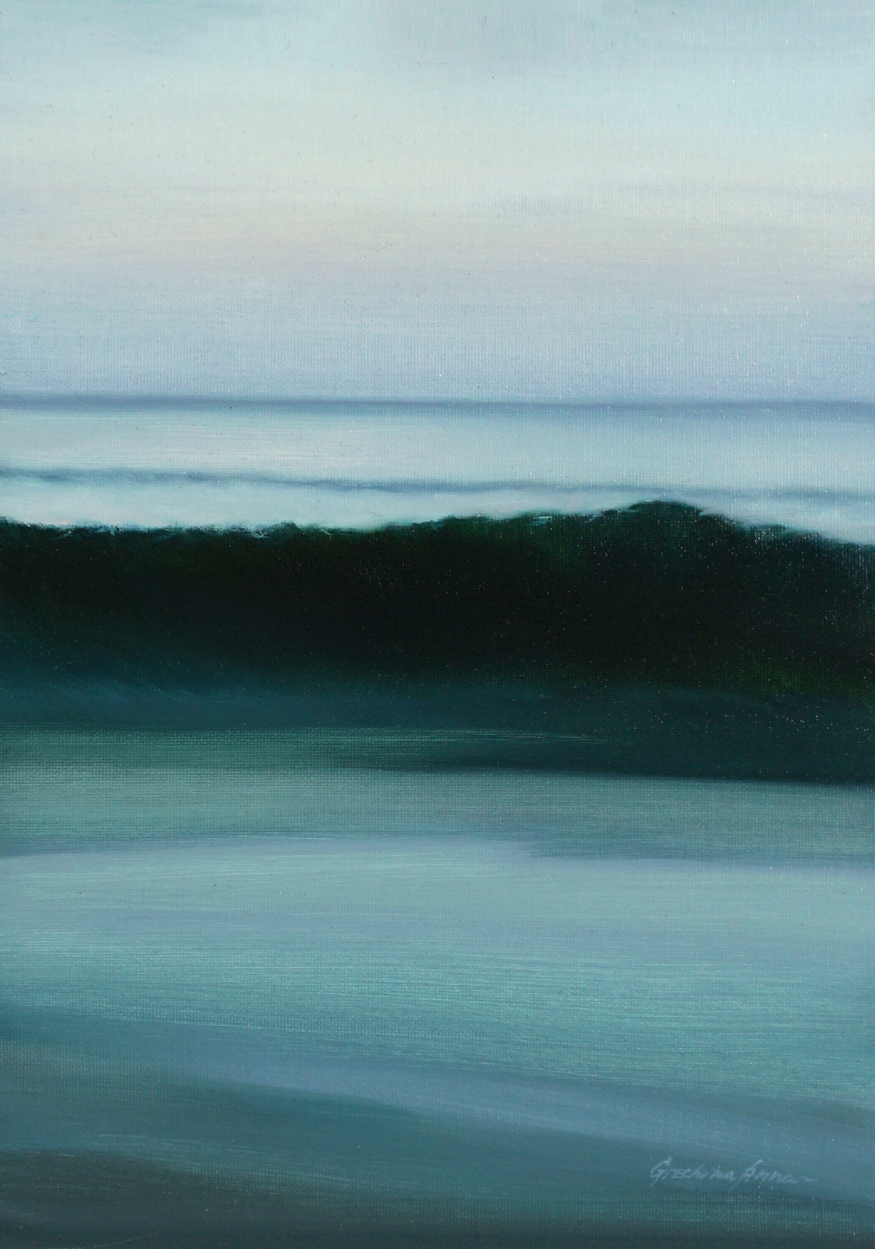 Seascape "Evening wave". Grechina Anna artist