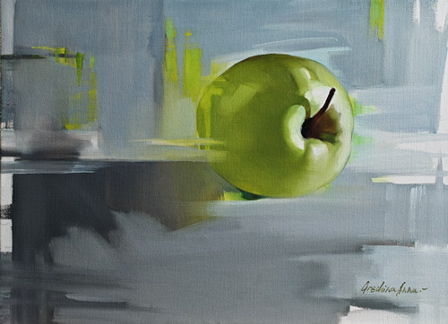 Картина "Волшебное яблоко". Художник Анна Гречина. Живопись, масло. 